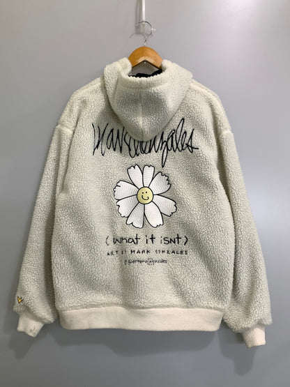 【中古品】【メンズ】 MARK GONZALES マークゴンザレス ZIP HOODIE ジップフーディー 2H7-62342 ボア アウター 142-261023-hu-11-min サイズ：M カラー：ホワイト 万代Net店