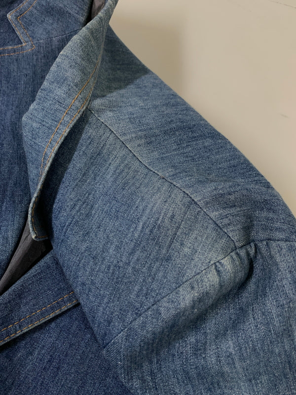 【中古品】【メンズ】 LEVI'S リーバイス 70-80S PANATELA TAILORED JACKET 70-80S パナテラ テーラードジャケット アウター デニム 146-261023-hu-06-min サイズ：40S カラー：ブルーインディゴ 万代Net店