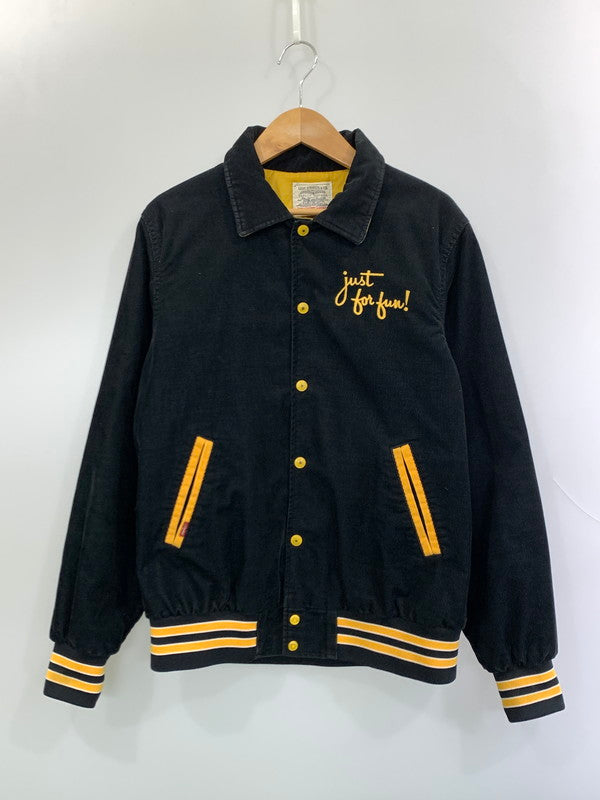 【中古品】【メンズ】 LEVI'S リーバイス JUST FOR FUN LOGO CORDUROY JACKET ジャスト フォー ファン ロゴ コーデュロイ ジャケット メンズ アウター 上着 146-261020-em-77-min サイズ：L カラー：ブラック 万代Net店