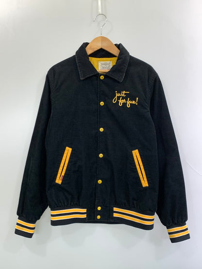 【中古品】【メンズ】 LEVI'S リーバイス JUST FOR FUN LOGO CORDUROY JACKET ジャスト フォー ファン ロゴ コーデュロイ ジャケット メンズ アウター 上着 146-261020-em-77-min サイズ：L カラー：ブラック 万代Net店