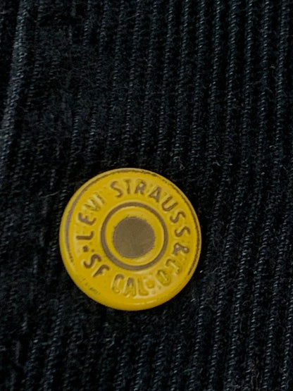 【中古品】【メンズ】 LEVI'S リーバイス JUST FOR FUN LOGO CORDUROY JACKET ジャスト フォー ファン ロゴ コーデュロイ ジャケット メンズ アウター 上着 146-261020-em-77-min サイズ：L カラー：ブラック 万代Net店