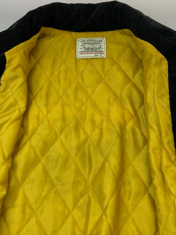 【中古品】【メンズ】 LEVI'S リーバイス JUST FOR FUN LOGO CORDUROY JACKET ジャスト フォー ファン ロゴ コーデュロイ ジャケット メンズ アウター 上着 146-261020-em-77-min サイズ：L カラー：ブラック 万代Net店