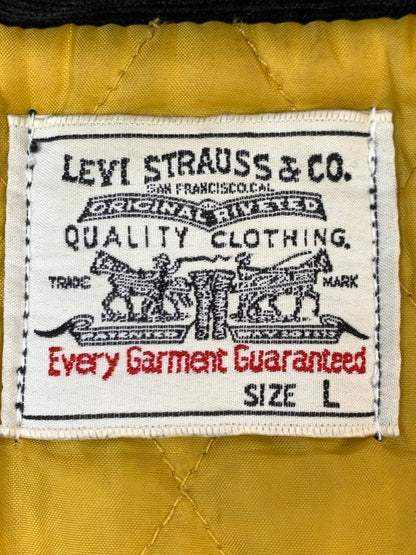 【中古品】【メンズ】 LEVI'S リーバイス JUST FOR FUN LOGO CORDUROY JACKET ジャスト フォー ファン ロゴ コーデュロイ ジャケット メンズ アウター 上着 146-261020-em-77-min サイズ：L カラー：ブラック 万代Net店