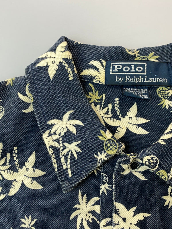 【中古品】【メンズ】 POLO RALPH LAUREN ポロ・ラルフローレン 90S POLO SHIRT 90年代 ポロシャツ メンズ 半袖シャツ ヴィンテージ 146-261015-em-38-min サイズ：M カラー：ネイビー 万代Net店