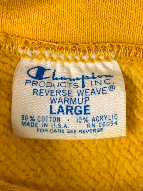 【中古品】【メンズ】 CHAMPION チャンピオン 70's REVERSE WEAVE HOODIE 70年代 リバースウィーブ フーディー パーカー 単色タグ トップス 146-261020-yn-02-min サイズ：L カラー：イエロー 万代Net店