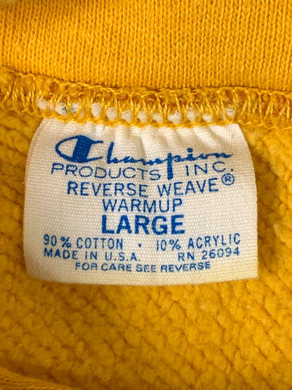【中古品】【メンズ】 CHAMPION チャンピオン 70's REVERSE WEAVE HOODIE 70年代 リバースウィーブ フーディー パーカー 単色タグ トップス 146-261020-yn-02-min サイズ：L カラー：イエロー 万代Net店