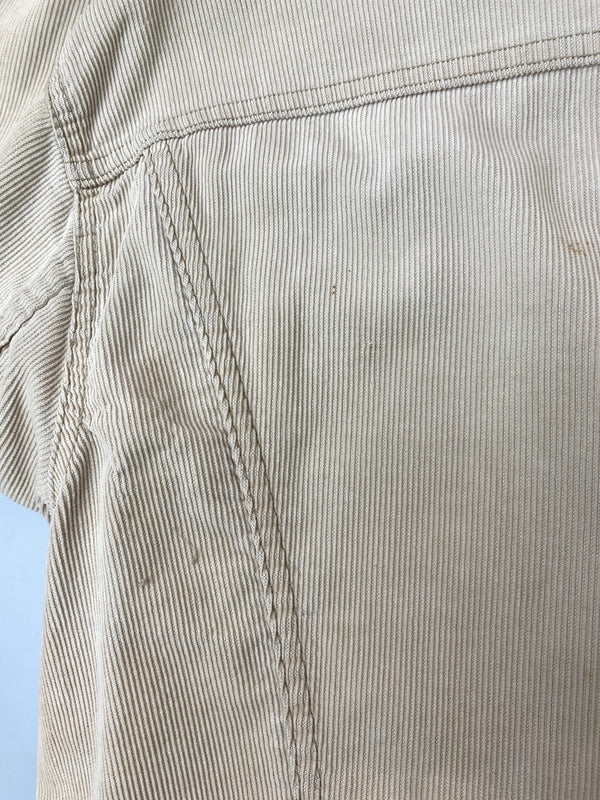【中古品】【メンズ】 LEVI'S リーバイス BIG E CORDUROY JACKET 90'S 60'S復刻 ビッグE コーデュロイ ジャケット 90年代 ヴィンテージ メンズ アウター 146-261015-em-34-min カラー：ベージュ 万代Net店