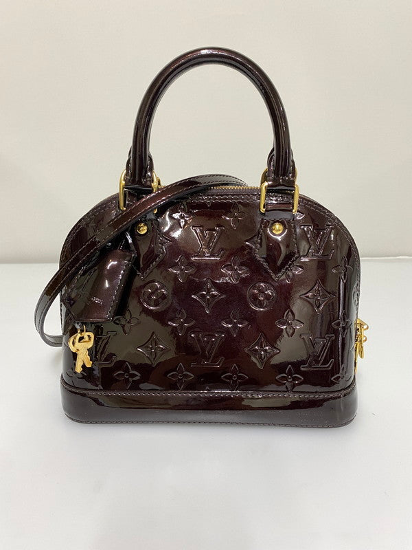【中古品】【レディース】 LOUIS VUITTON ルイ・ヴィトン M91678 モノグラム・ヴェルニ アルマBB バッグ カバン 179-261021-jt-38-min カラー：ブラウン 万代Net店