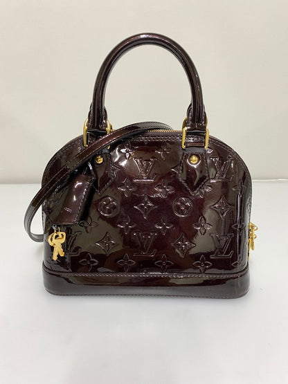 【中古品】【レディース】 LOUIS VUITTON ルイ・ヴィトン M91678 モノグラム・ヴェルニ アルマBB バッグ カバン 179-261021-jt-38-min カラー：ブラウン 万代Net店