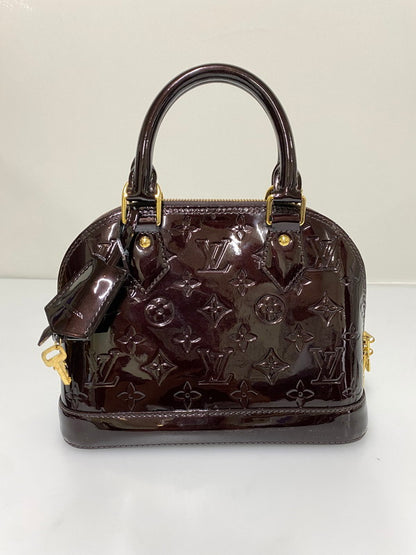 【中古品】【レディース】 LOUIS VUITTON ルイ・ヴィトン M91678 モノグラム・ヴェルニ アルマBB バッグ カバン 179-261021-jt-38-min カラー：ブラウン 万代Net店
