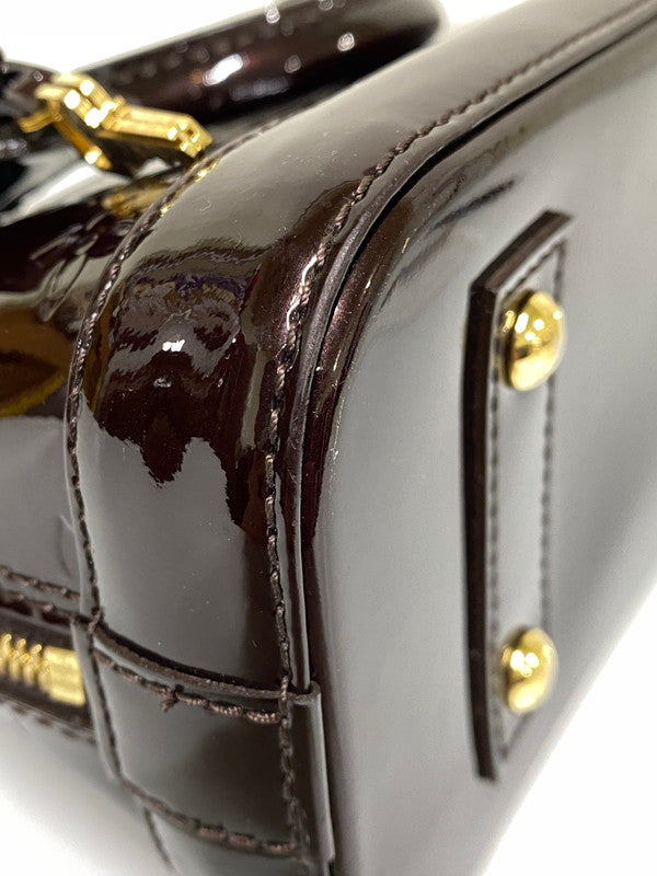 【中古品】【レディース】 LOUIS VUITTON ルイ・ヴィトン M91678 モノグラム・ヴェルニ アルマBB バッグ カバン 179-261021-jt-38-min カラー：ブラウン 万代Net店