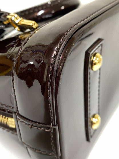 【中古品】【レディース】 LOUIS VUITTON ルイ・ヴィトン M91678 モノグラム・ヴェルニ アルマBB バッグ カバン 179-261021-jt-38-min カラー：ブラウン 万代Net店