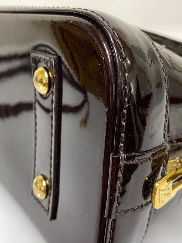 【中古品】【レディース】 LOUIS VUITTON ルイ・ヴィトン M91678 モノグラム・ヴェルニ アルマBB バッグ カバン 179-261021-jt-38-min カラー：ブラウン 万代Net店