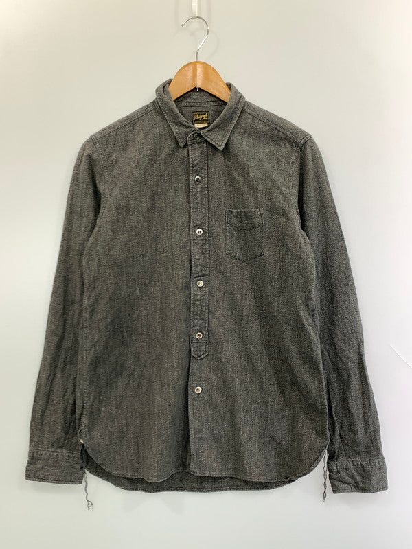 【中古品】【メンズ】 PHIGVEL フィグベル WORK SHIRT PMQ-LS09 ワークシャツ メンズ 長袖シャツ トップス 145-261020-em-74-min サイズ：15 （2） カラー：グレー 万代Net店