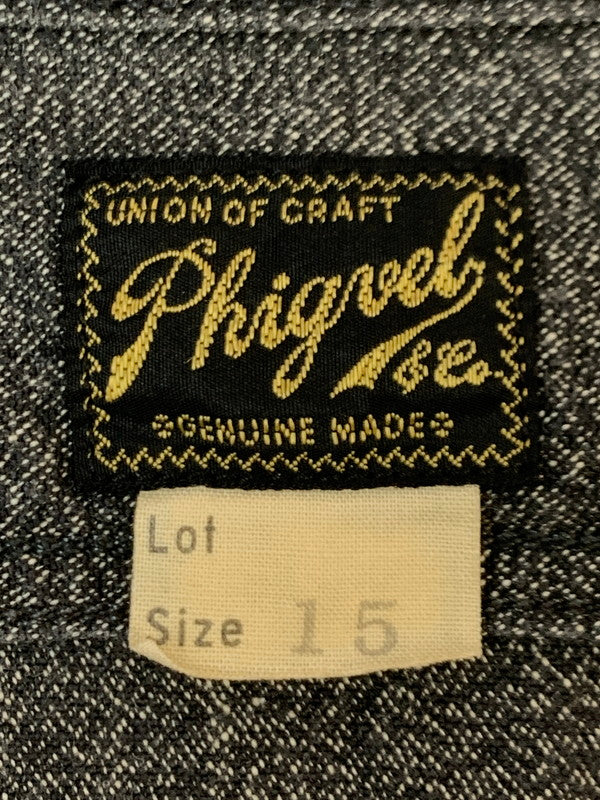 【中古品】【メンズ】 PHIGVEL フィグベル WORK SHIRT PMQ-LS09 ワークシャツ メンズ 長袖シャツ トップス 145-261020-em-74-min サイズ：15 （2） カラー：グレー 万代Net店