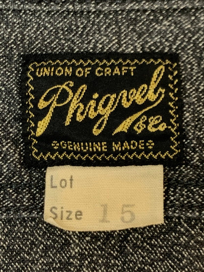 【中古品】【メンズ】 PHIGVEL フィグベル WORK SHIRT PMQ-LS09 ワークシャツ メンズ 長袖シャツ トップス 145-261020-em-74-min サイズ：15 （2） カラー：グレー 万代Net店