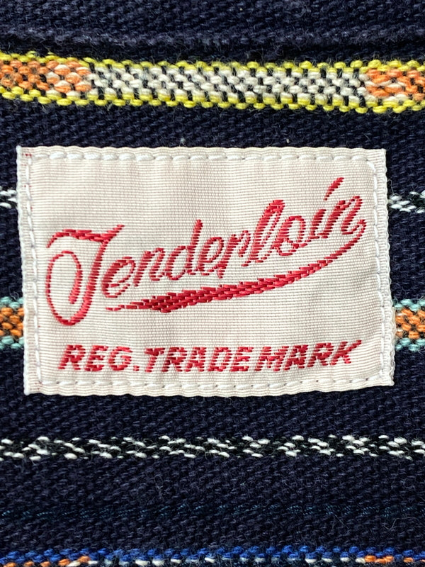 【中古品】【メンズ】 TENDERLOIN テンダーロイン T-NATIVE SHT ネイティブ 長袖シャツ メンズ トップス 146-261020-em-24-min サイズ：XS カラー：ネイビー系」 万代Net店