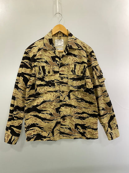 【中古品】【メンズ】 THE REAL MCCOY'S ザリアルマッコイズ GOLDEN TIGER CAMO SHIRT ゴールデン タイガー カモ シャツ メンズ 長袖シャツ トップス コットン 145-261020-em-57-min サイズ：L-R カラー：カーキ系 万代Net店