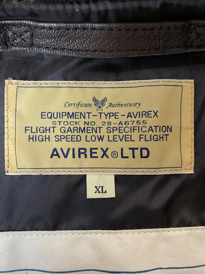 【現状渡し品】【メンズ】 AVIREX アヴィレックス G-1 TOP GUN 6151016 フライトジャケット トップガン レザージャケット ワッペン メンズ アウター 145-261020-em-25-min サイズ：XL カラー：ブラウン 万代Net店
