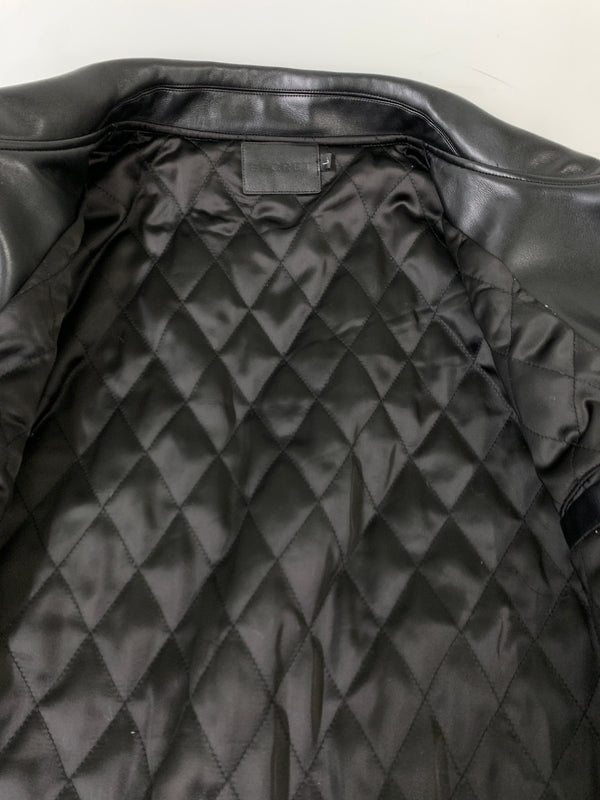 【中古品】【メンズ】 SECRET シークレット STAR JACKET スター ジャケット メンズ アウター 星柄刺繍 ラインストーンロゴ レザージャケット 142-261016-em-28-min サイズ：L カラー：ブラック 万代Net店