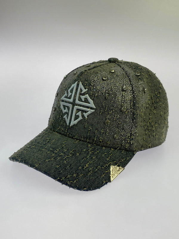 【現状渡し品】【メンズ/レディース】 GUAPI グアピ VINTAGE BLUE CROSS CAP ヴィンテージ ブルークロス キャップ 帽子 ファッション 185-261025-em-01-min サイズ：FREE カラー：インディゴ 万代Net店