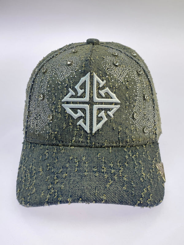 【現状渡し品】【メンズ/レディース】 GUAPI グアピ VINTAGE BLUE CROSS CAP ヴィンテージ ブルークロス キャップ 帽子 ファッション 185-261025-em-01-min サイズ：FREE カラー：インディゴ 万代Net店