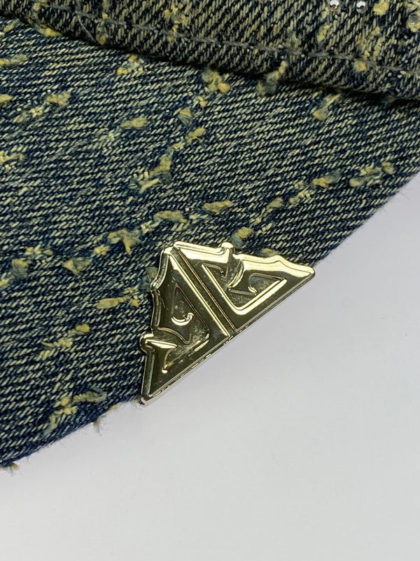 【現状渡し品】【メンズ/レディース】 GUAPI グアピ VINTAGE BLUE CROSS CAP ヴィンテージ ブルークロス キャップ 帽子 ファッション 185-261025-em-01-min サイズ：FREE カラー：インディゴ 万代Net店