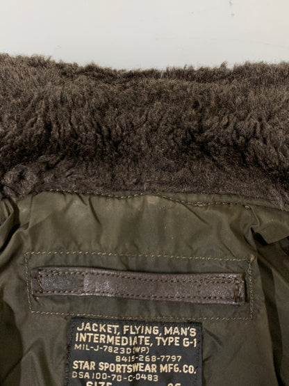 【中古品】【メンズ】 U.S.NAVY アメリカ海軍 70's G-1 FLIGHT JACKET MIL-J-7823D 70年代 G-1 フライトジャケット アウター 146-261020-yn-03-min サイズ：36 カラー：ブラウン 万代Net店