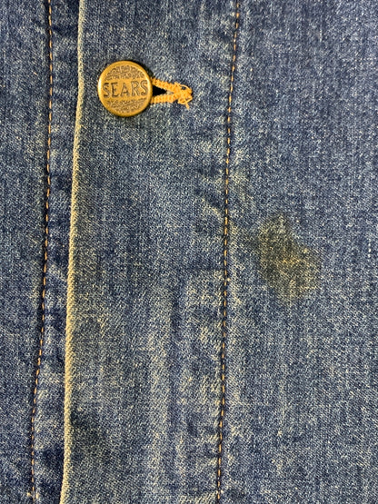 【中古品】【メンズ】 SEARS シアーズ 70S USA製 DENIM COVERALL 70年代 アメリカ製 デニム カバーオール メンズ アウター ジャケット 146-261016-em-40-min サイズ：LARGE 42-44 カラー：インディゴ 万代Net店