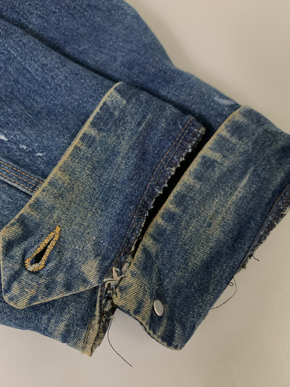 【中古品】【メンズ】 SEARS シアーズ 70S USA製 DENIM COVERALL 70年代 アメリカ製 デニム カバーオール メンズ アウター ジャケット 146-261016-em-40-min サイズ：LARGE 42-44 カラー：インディゴ 万代Net店