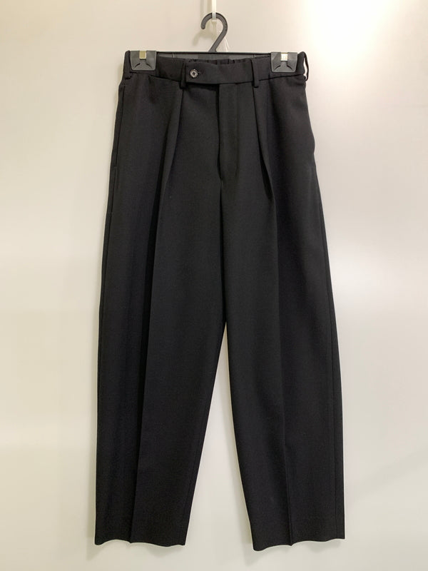 【中古品】【メンズ】 MARKAWARE マーカウェア WIDE TROUSERS ワイド トラウザーズ メンズ ボトムス パンツ プリーツ 151-261016-em-46-min サイズ：1 カラー：ブラック 万代Net店
