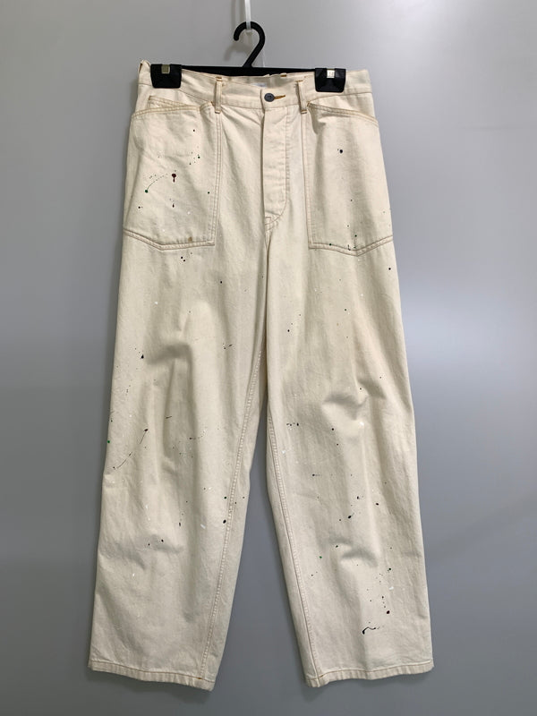 【中古品】【メンズ】 MARKA マーカ 22SS M-35 PAINTED 10oz ORGANIC COTTON DENIM M22B-13PT11C オーガニックコットン デニム メンズ ボトムス パンツ ジーンズ 151-261016-em-47-min サイズ：2 カラー：オフホワイト 万代Net店
