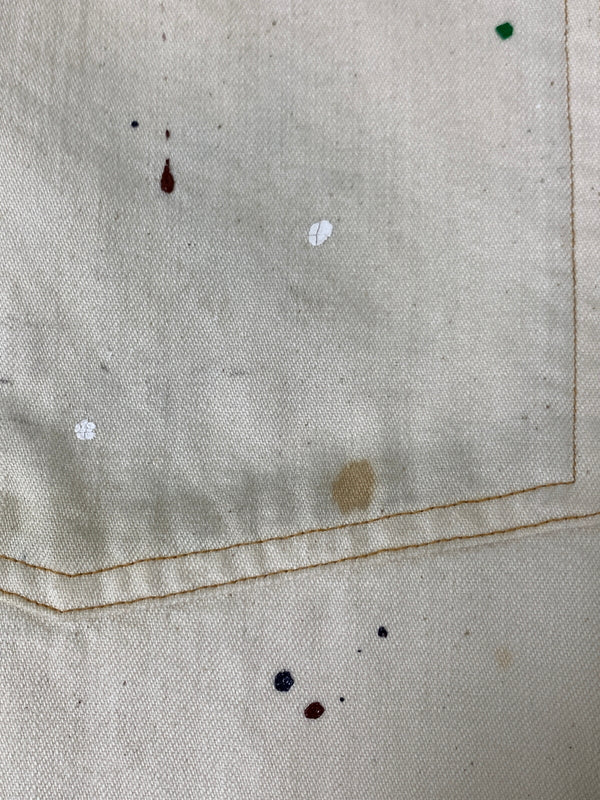 【中古品】【メンズ】 MARKA マーカ 22SS M-35 PAINTED 10oz ORGANIC COTTON DENIM M22B-13PT11C オーガニックコットン デニム メンズ ボトムス パンツ ジーンズ 151-261016-em-47-min サイズ：2 カラー：オフホワイト 万代Net店
