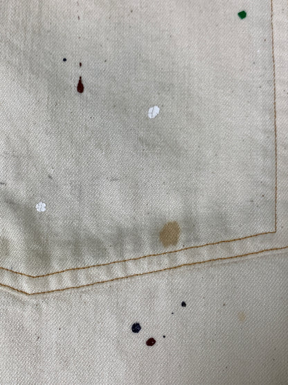 【中古品】【メンズ】 MARKA マーカ 22SS M-35 PAINTED 10oz ORGANIC COTTON DENIM M22B-13PT11C オーガニックコットン デニム メンズ ボトムス パンツ ジーンズ 151-261016-em-47-min サイズ：2 カラー：オフホワイト 万代Net店