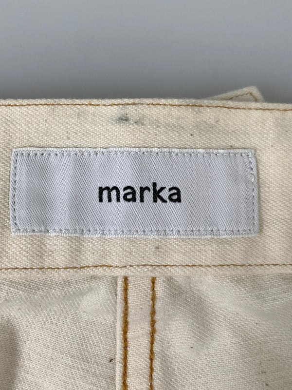 【中古品】【メンズ】 MARKA マーカ 22SS M-35 PAINTED 10oz ORGANIC COTTON DENIM M22B-13PT11C オーガニックコットン デニム メンズ ボトムス パンツ ジーンズ 151-261016-em-47-min サイズ：2 カラー：オフホワイト 万代Net店