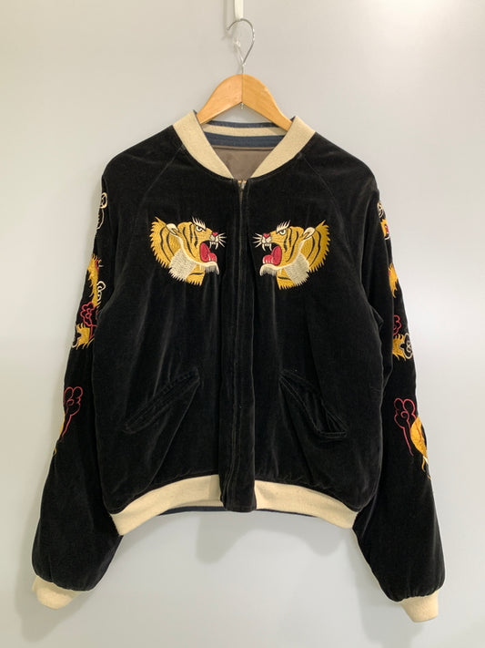 【現状渡し品】【メンズ】 BARCEDOS バルセドス REVERSIBLE BELOA SUKAJAN リバーシブル ベロア スカジャン メンズ アウター 刺繍 145-261020-em-23-min カラー：ブラック/ブラウン 万代Net店
