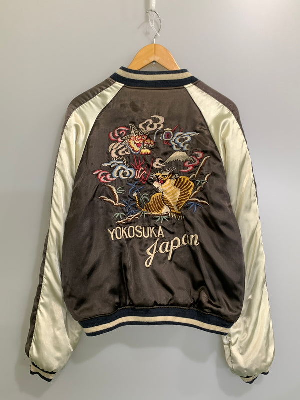 【現状渡し品】【メンズ】 BARCEDOS バルセドス REVERSIBLE BELOA SUKAJAN リバーシブル ベロア スカジャン メンズ アウター 刺繍 145-261020-em-23-min カラー：ブラック/ブラウン 万代Net店