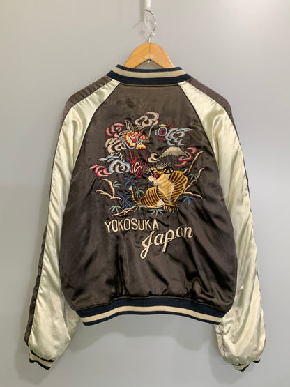 【現状渡し品】【メンズ】 BARCEDOS バルセドス REVERSIBLE BELOA SUKAJAN リバーシブル ベロア スカジャン メンズ アウター 刺繍 145-261020-em-23-min カラー：ブラック/ブラウン 万代Net店