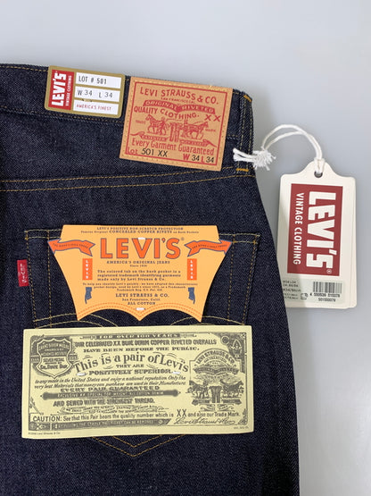 【中古美品】【メンズ】 LEVI'S VINTAGE CLOTHING リーバイスビンテージクロージング 1955 501XX JEANS RIGID 50155-0079 501XX ジーンズ リジッド 156-261016-em-32-min サイズ：W34/L34 カラー：ブルーインディゴ 万代Net店