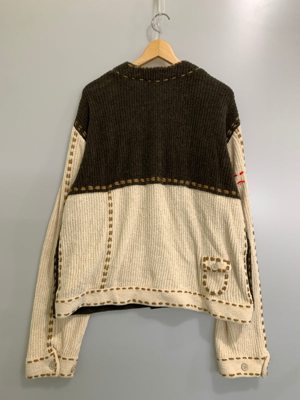 【中古品】【メンズ】 PHINGERIN フィンガリン PG1 POCKET CARDIGAN PD-252-KN-021 ポケット カーディガン メンズ 前開き ニット ポケット アウター 140-261020-em-08-min サイズ：L カラー：ブラウン/ベージュ 万代Net店