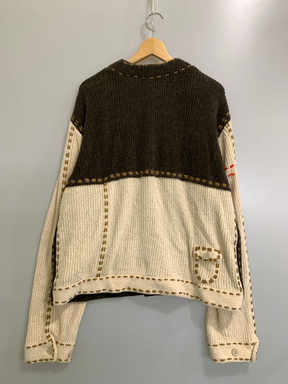 【中古品】【メンズ】 PHINGERIN フィンガリン PG1 POCKET CARDIGAN PD-252-KN-021 ポケット カーディガン メンズ 前開き ニット ポケット アウター 140-261020-em-08-min サイズ：L カラー：ブラウン/ベージュ 万代Net店