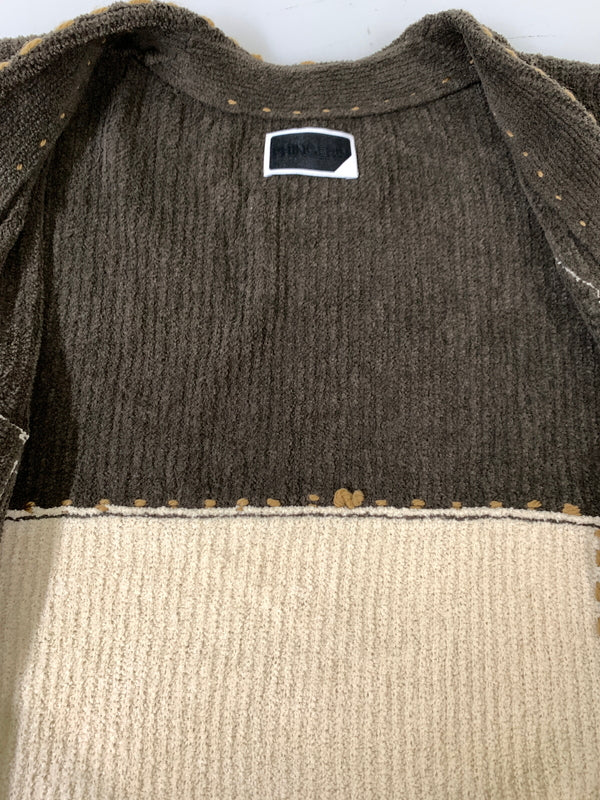 【中古品】【メンズ】 PHINGERIN フィンガリン PG1 POCKET CARDIGAN PD-252-KN-021 ポケット カーディガン メンズ 前開き ニット ポケット アウター 140-261020-em-08-min サイズ：L カラー：ブラウン/ベージュ 万代Net店