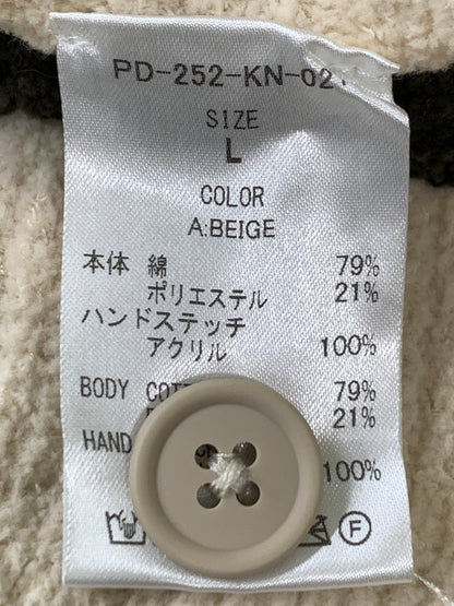 【中古品】【メンズ】 PHINGERIN フィンガリン PG1 POCKET CARDIGAN PD-252-KN-021 ポケット カーディガン メンズ 前開き ニット ポケット アウター 140-261020-em-08-min サイズ：L カラー：ブラウン/ベージュ 万代Net店