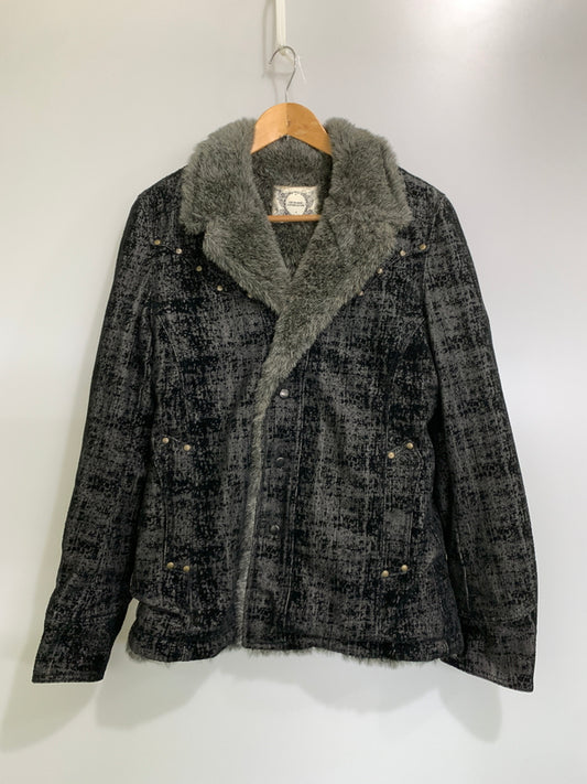 【中古品】【メンズ】 CUSTOM CULTURE カスタムカルチャー Y2K ARCHIVE FUR JACKET アーカイブ ファー ジャケット アウター 140-261020-yn-15-min サイズ：L カラー：ブラック 万代Net店