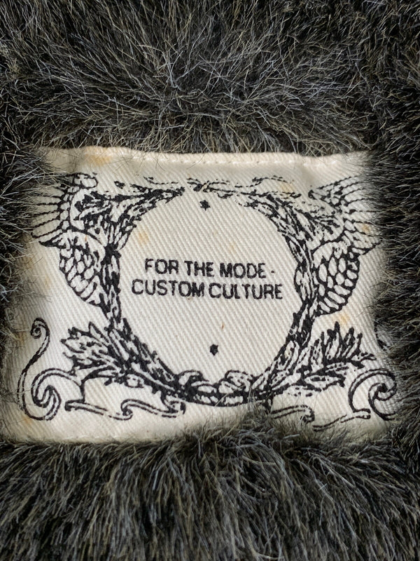 【中古品】【メンズ】 CUSTOM CULTURE カスタムカルチャー Y2K ARCHIVE FUR JACKET アーカイブ ファー ジャケット アウター 140-261020-yn-15-min サイズ：L カラー：ブラック 万代Net店