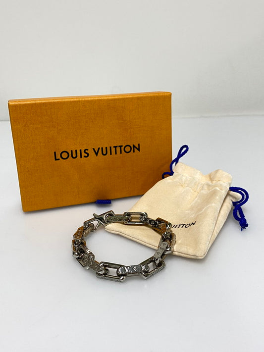 【中古品】【メンズ】 LOUIS VUITTON ルイ・ヴィトン チェーンブレスレット モノグラム M64224 アクセサリー 179-261021-hu-29-min カラー：シルバー 万代Net店