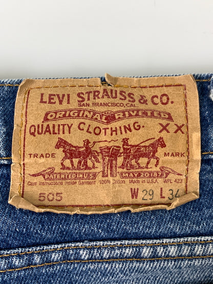 【中古品】【メンズ】 LEVI'S リーバイス 505 DENIM PANTS デニムパンツ ボトムス 157-261020-yn-09-min サイズ：W29 L34 カラー：インディゴ 万代Net店