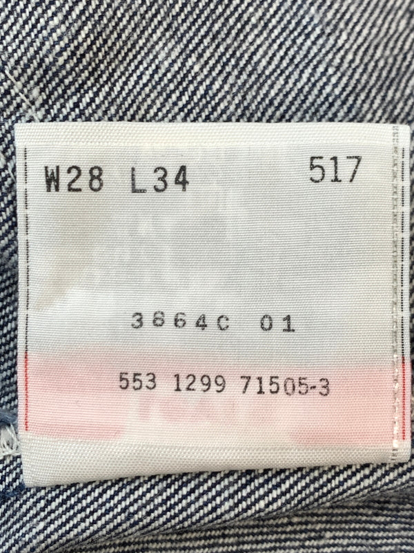 【中古品】【メンズ】 LEVI'S リーバイス 517 BOOTCUT FLARE DENIM PANTS ブーツカット フレア デニムパンツ ボトムス 157-261027-jt-29-min サイズ：W28 L34 カラー：ブルーインディゴ 万代Net店