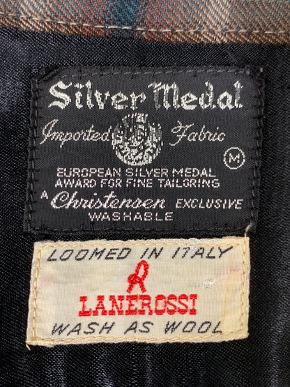 【中古品】【メンズ】 LANEROSSI ラネロッシ BOARD SHIRT 推定60'S ボードシャツ メンズ 長袖シャツ 推定60年代 ヴィンテージ チェック柄 146-261020-em-04-min サイズ：M カラー：カーキグリーン系 万代Net店