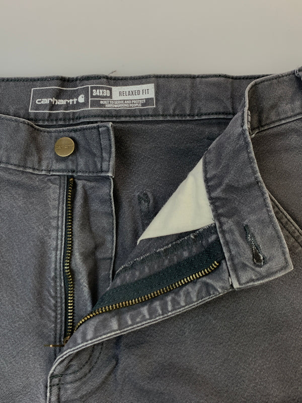 【中古品】【メンズ】 CARHARTT カーハート RELAXED FIT DOUBLE KNEE WORK PANTS リラックスフィット ダブルニー ワークパンツ メンズ ボトムス ペインター 158-261022-em-10-min サイズ：34×30 カラー：チャコールグレー 万代Net店
